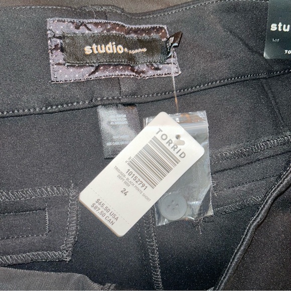 TORRID STUDIO SIGNATURE PREMIUM PONTE STRETCH TROUSER - BLACK SZ 24S - Picture 10 of 13